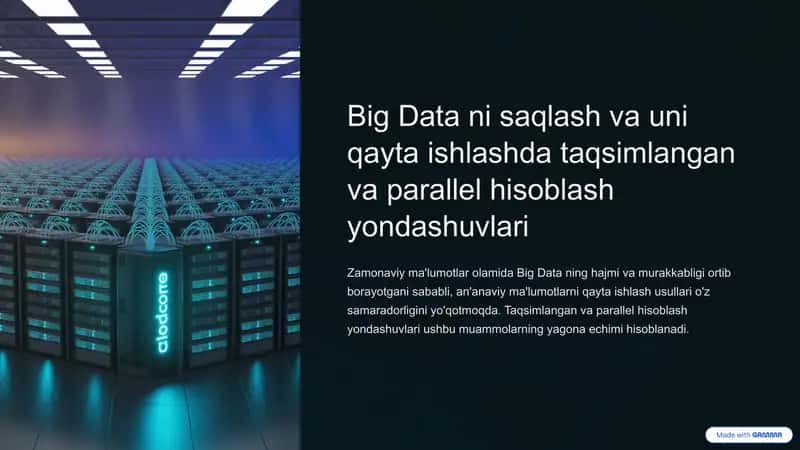 Big Data ning Asosiy Xususiyatlari