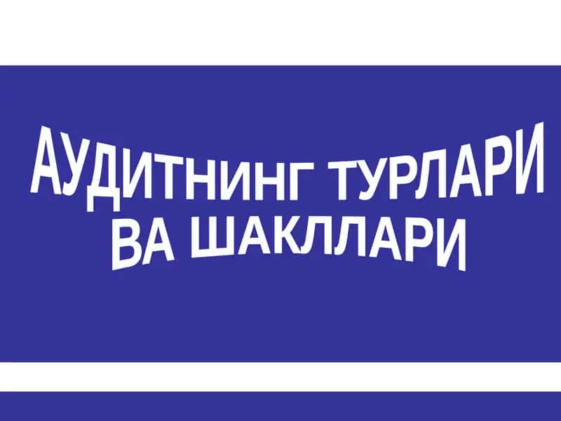 Аудитнинг турлари ва шакллари