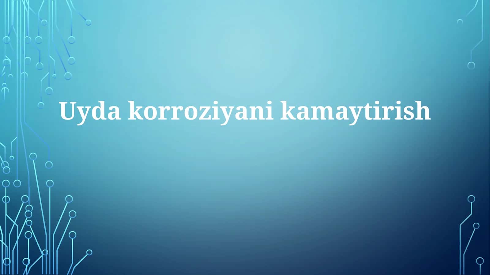 Uydakorroziyanikamaytirish