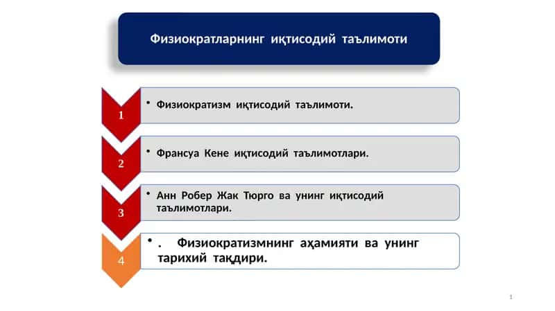 Физиократларнинг  иқтисодий  таълимоти