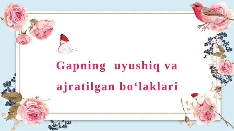 Gapning  uyushiq va ajratilgan boʻlaklari