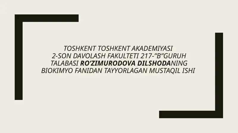 Giperammonimiya turlari, tashxis qo'yishdagi klinik ahamiyati