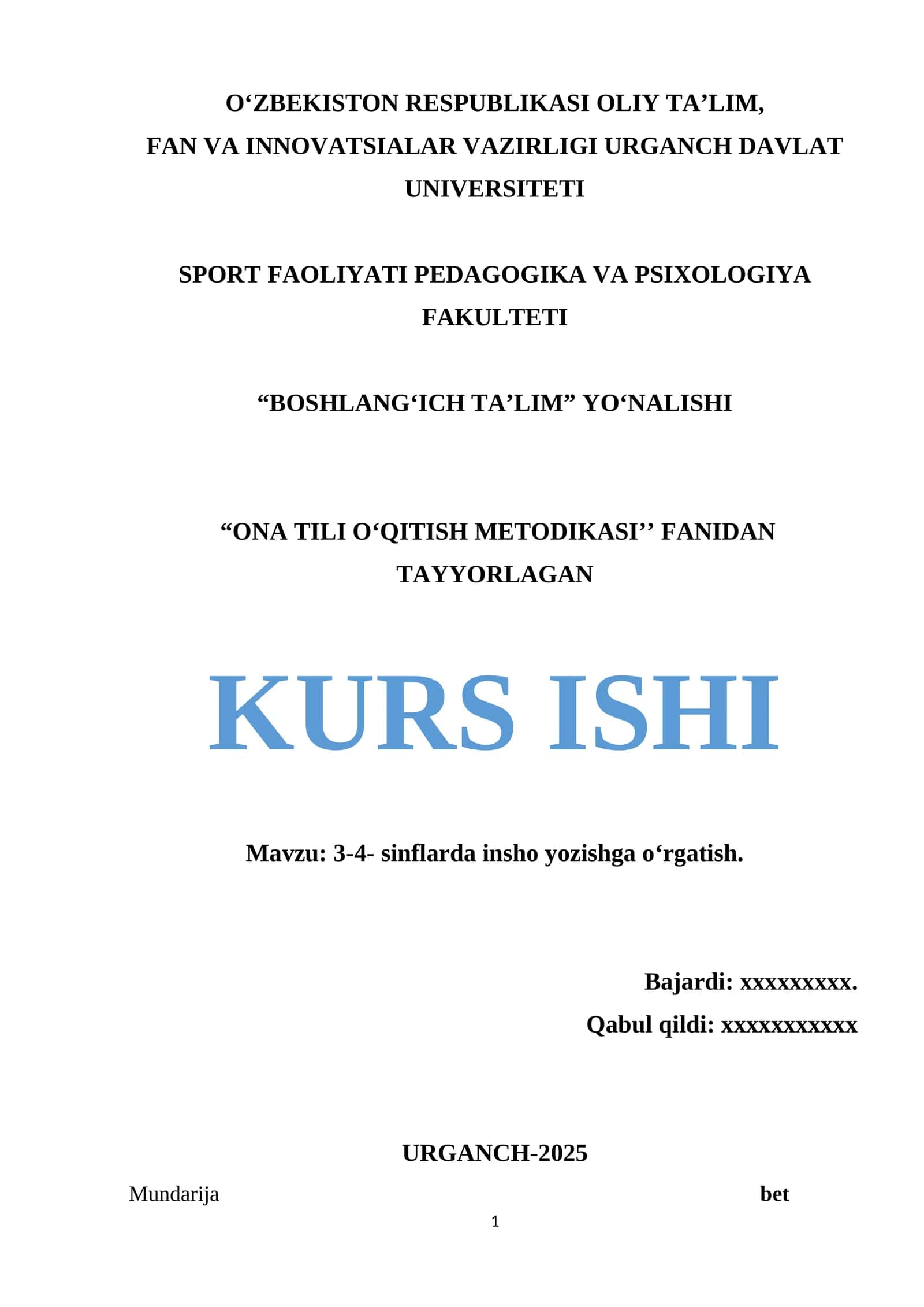 3-4- sinflarda insho yozishga o‘rgatish