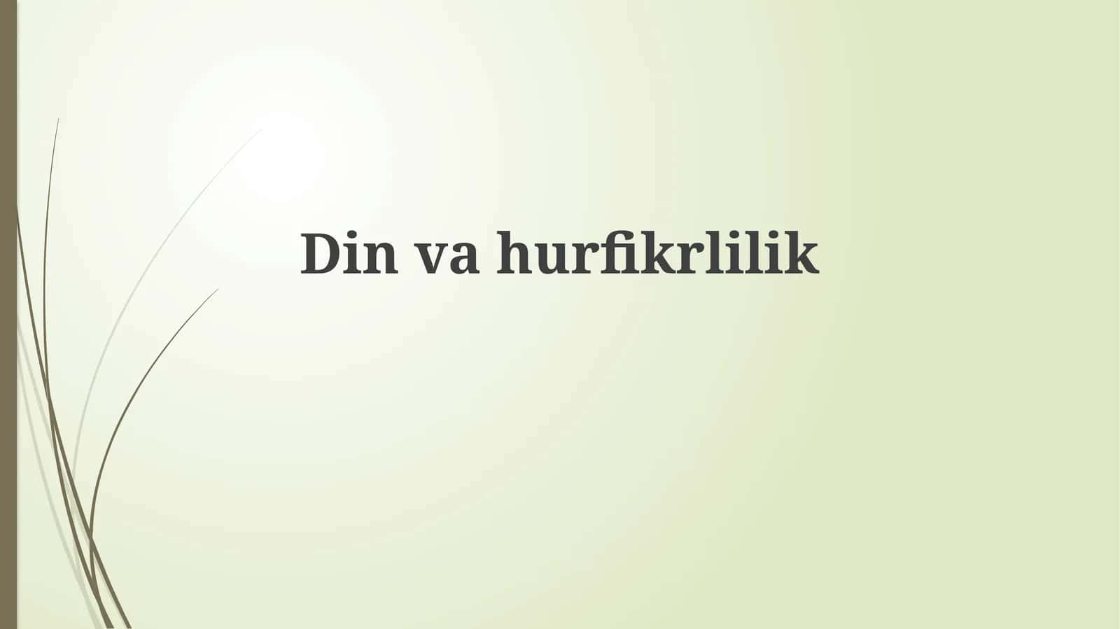 Dinvahurfikrlilik