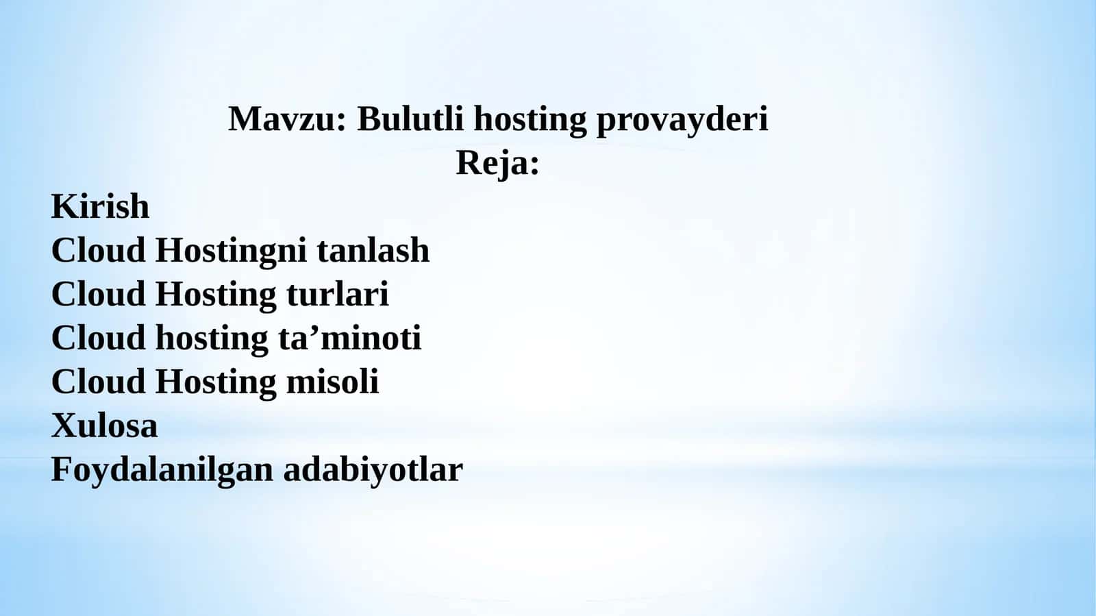 Bulutli hosting provayderi
