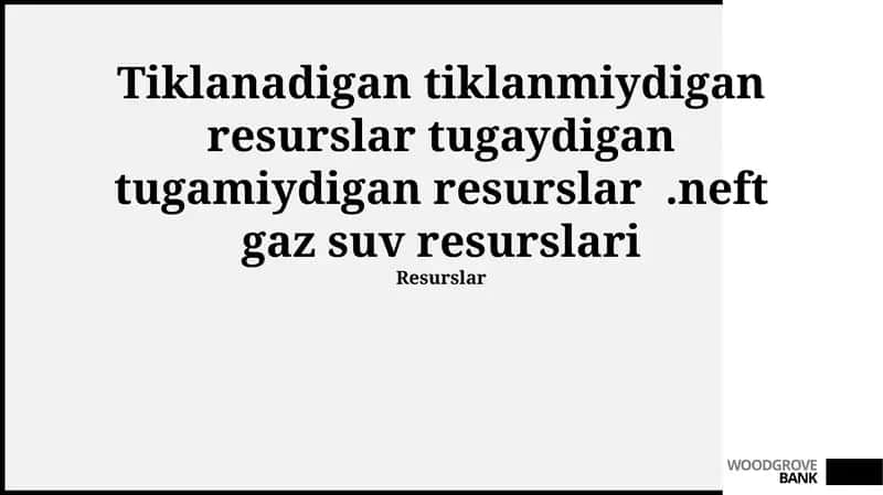 Qayta tiklanmaydigan energiya manbalari