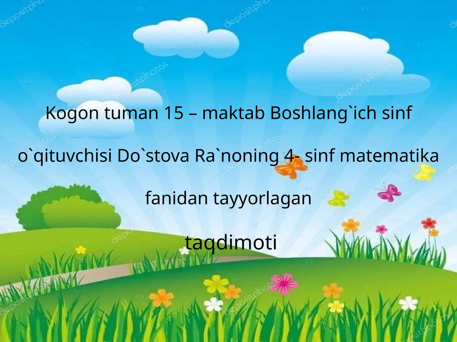 Taqdimot: Kopgina amaliy masalalar yechishda qiymatlari