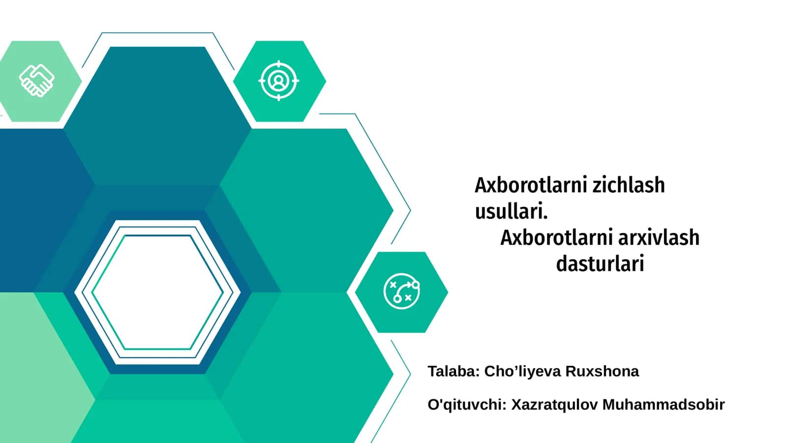 Axborotlarni zichlash usullari