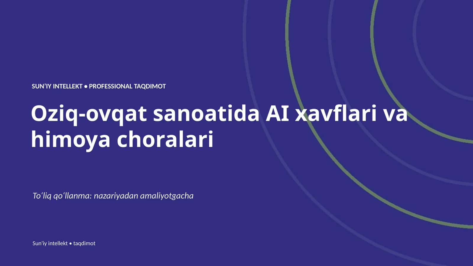 SUNʼIY INTELLEKT • PROFESSIONAL TAQDIMOT
