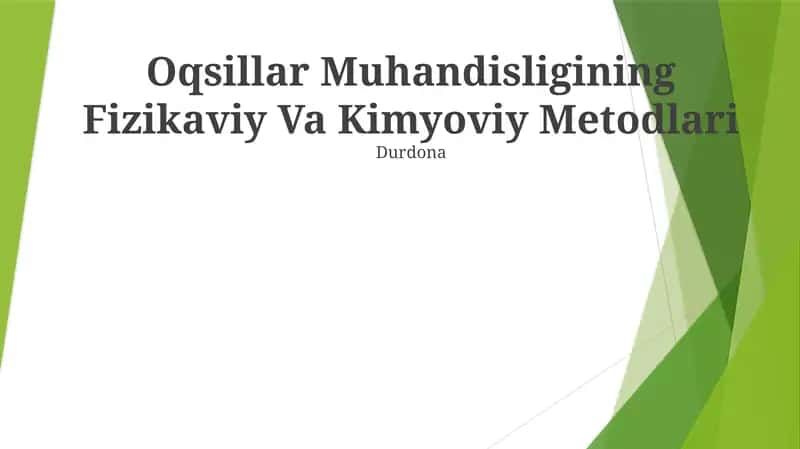 Oqsillar Muhandisligining Fizikaviy Va Kimyoviy Metodlari