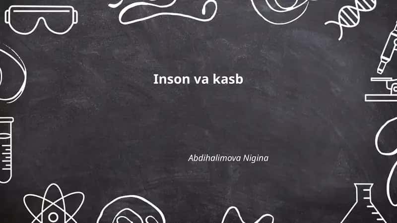 Inson va kasb