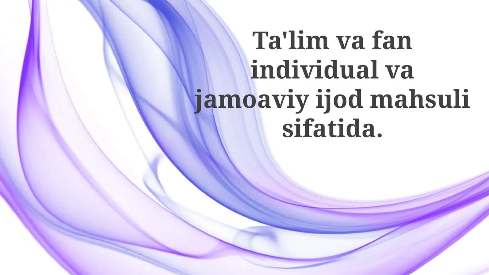 Ta'lim va fan