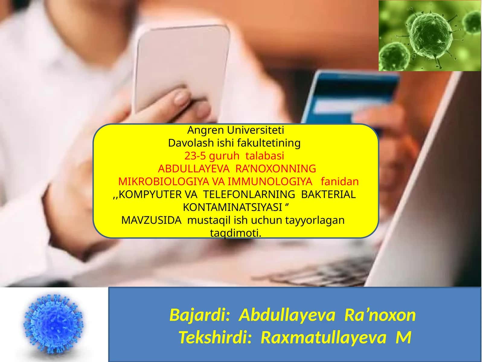 BAKTERIAL KONTAMINATSIYASI