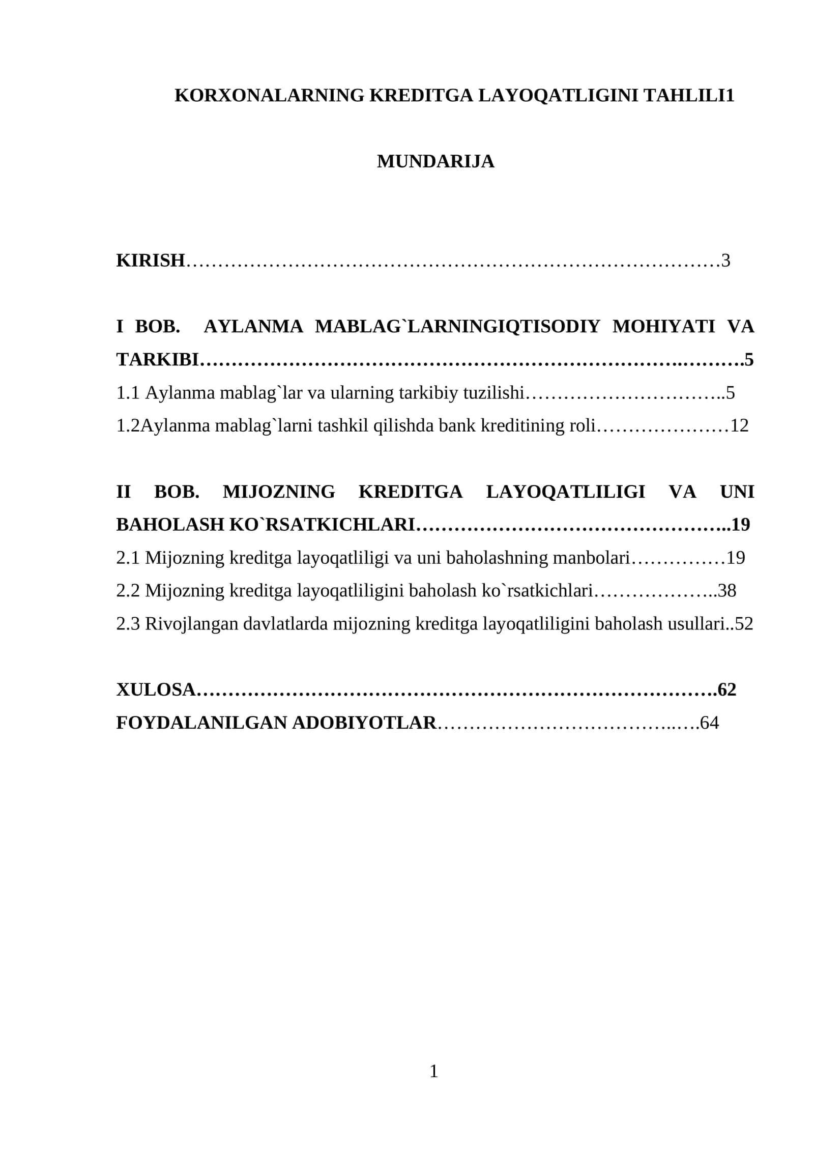 KORXONALARNING KREDITGA LAYOQATLIGINI TAHLILI1