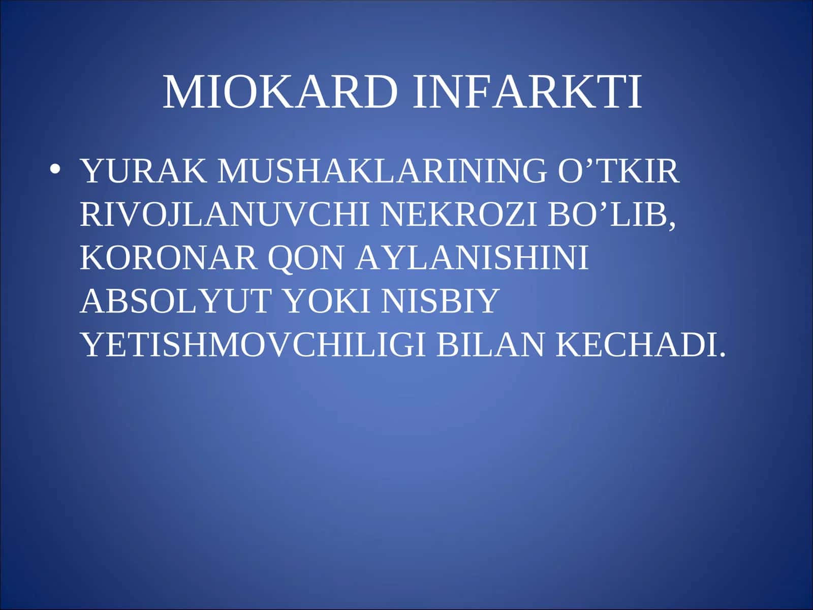 MIOKARD INFARKTI