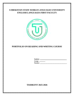 PORTFOLIO ON READING AND WRITING COURSE