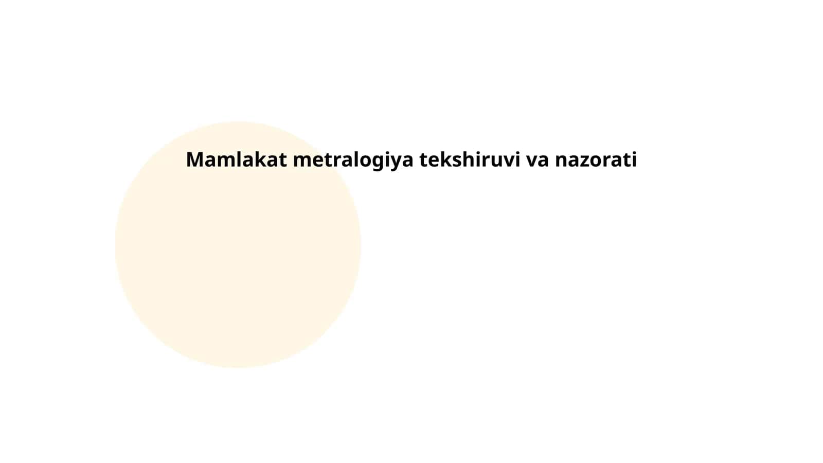 Mamlakat metralogiya tekshiruvi va nazorati