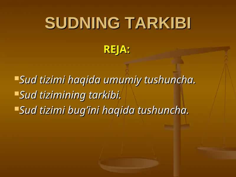 Sudning Tarkibi