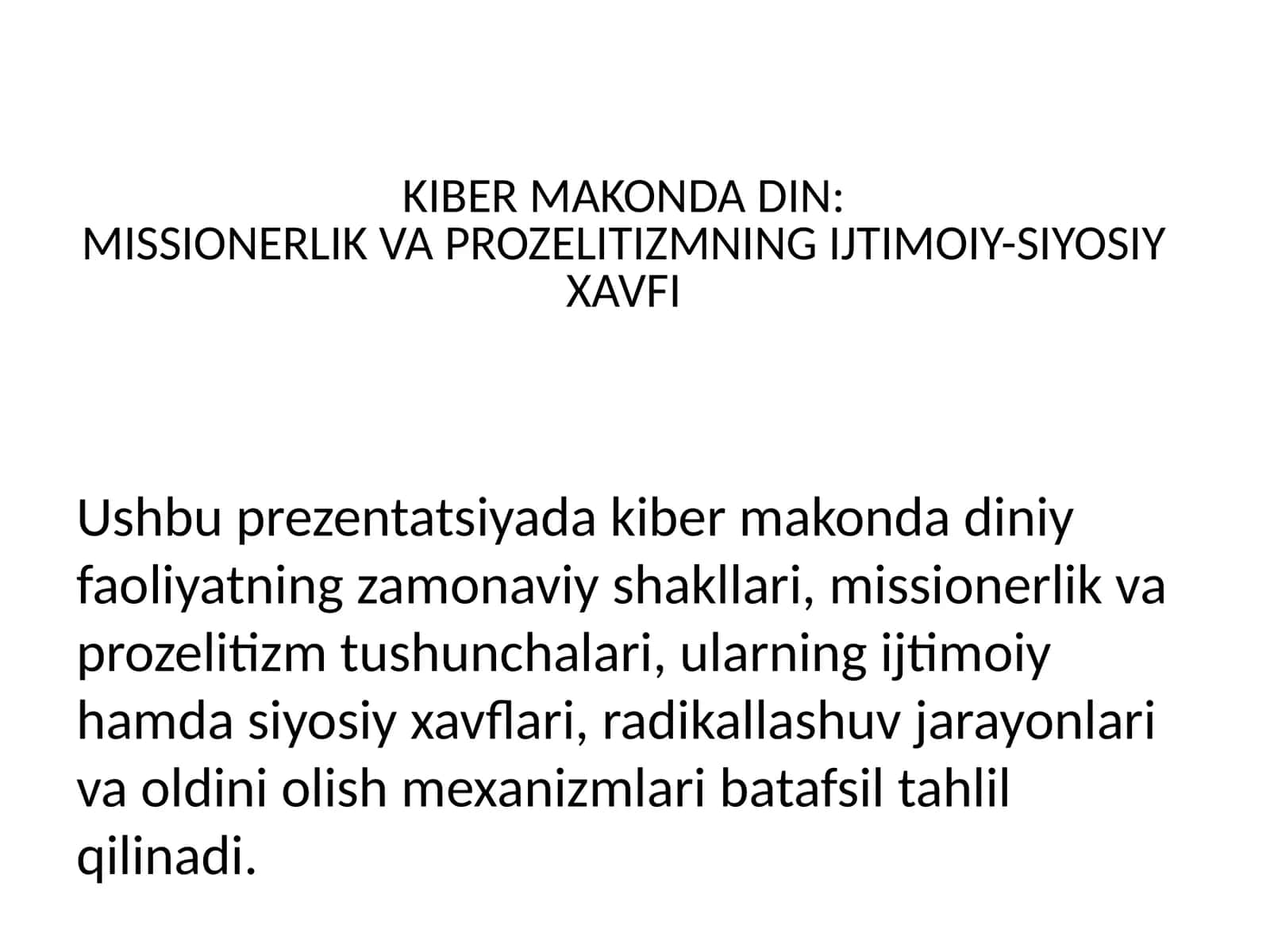 KIBER MAKONDA DIN