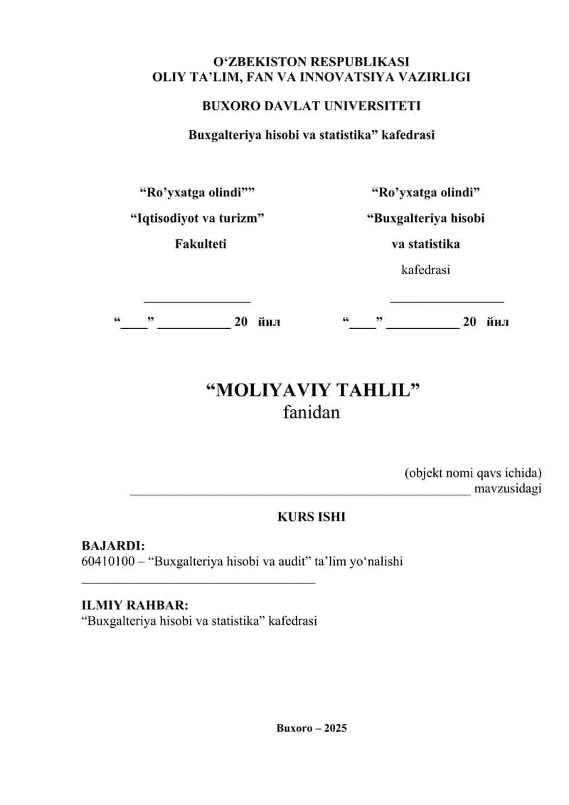 "Korxona aktivlarini tarkibini tahlil qilish"