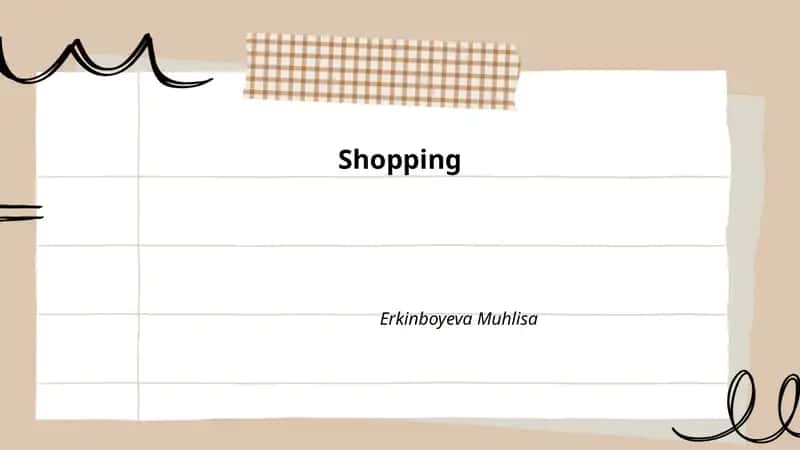Online shopping