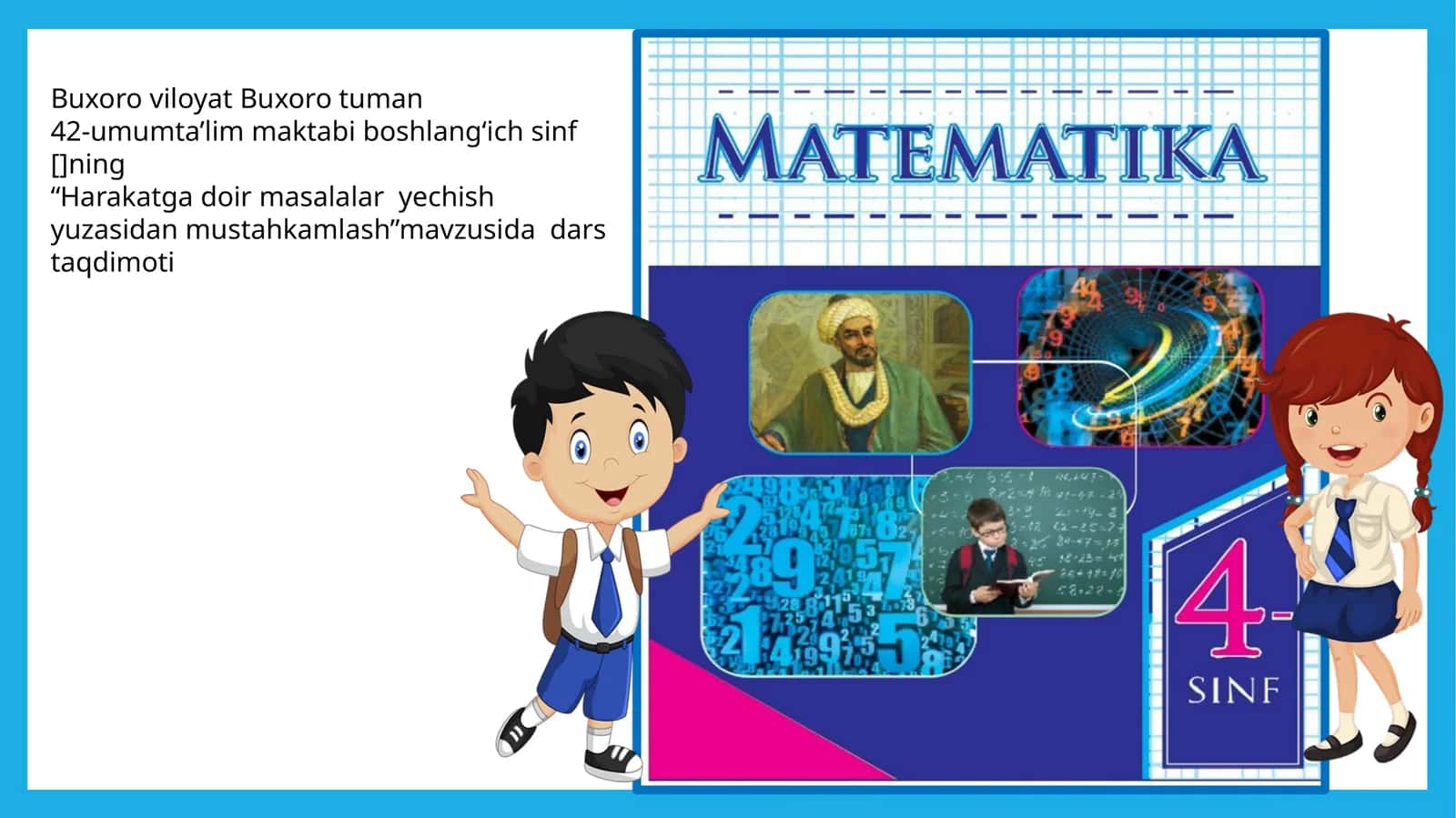 Harakatga doir masalalar yechish yuzasidan mustahkamlash