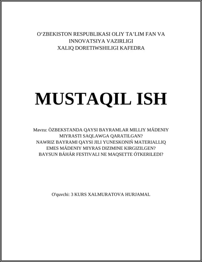 O'zbekistonda Navro'z bayrami