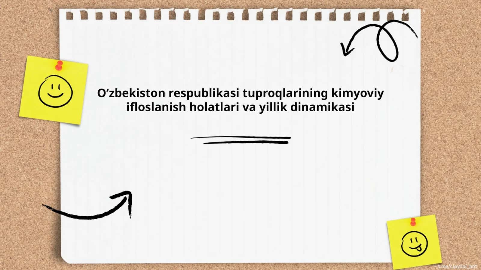 Oʻzbekiston respublikasi tuproqlarining kimyoviy ifloslanish holatlari va yillik dinamikasi