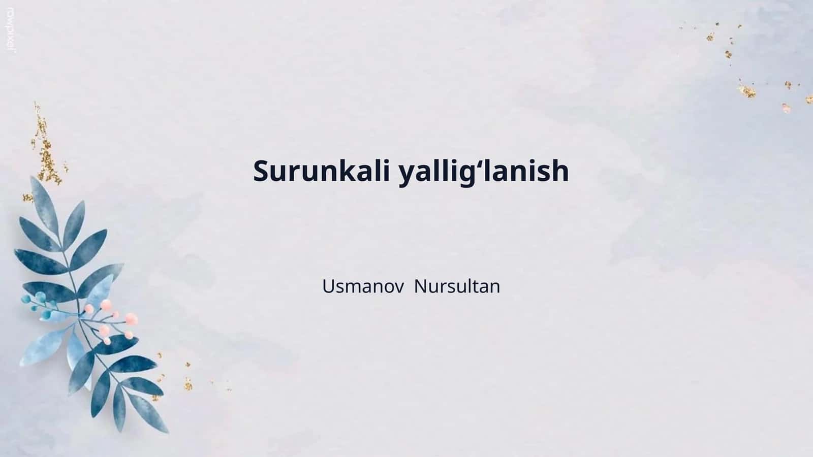 Surunkali yalligʻlanish