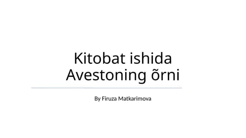 Avestoning õrni