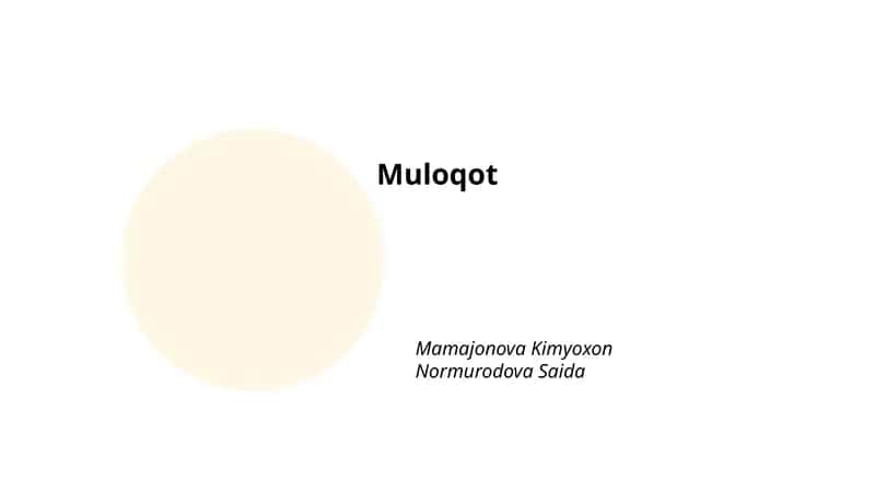 Muloqot
