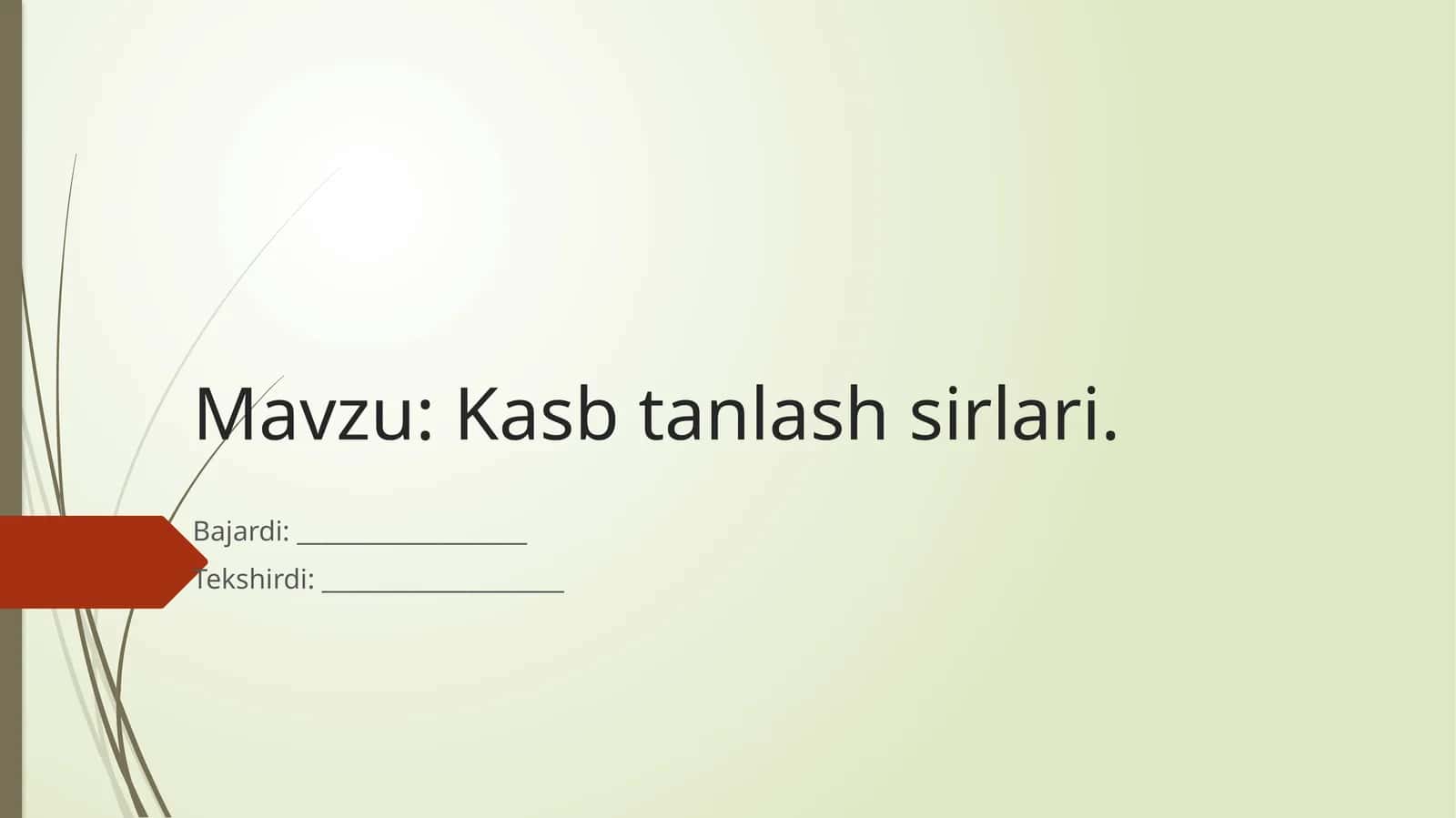 Kasb tanlash sirlari
