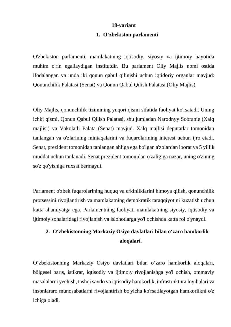 O‘zbekiston parlamenti