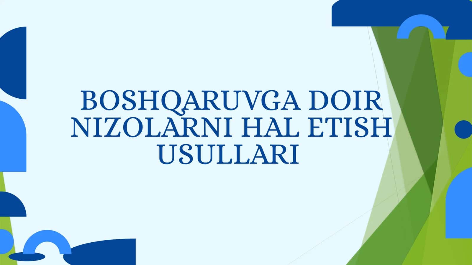 Nizolar va ularni boshqarishning 5 ta asosiy strategiyasi
