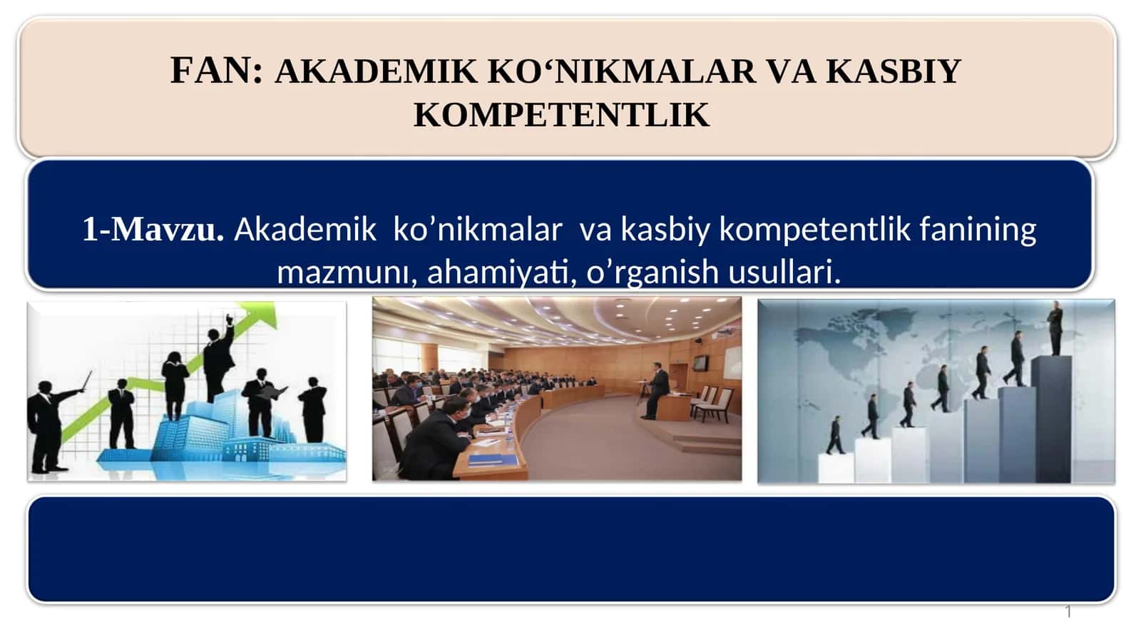 Akademik ko’nikmalar va kasbiy kompetentlik fanining mazmunı, ahamiyati, o’rganish usullari.