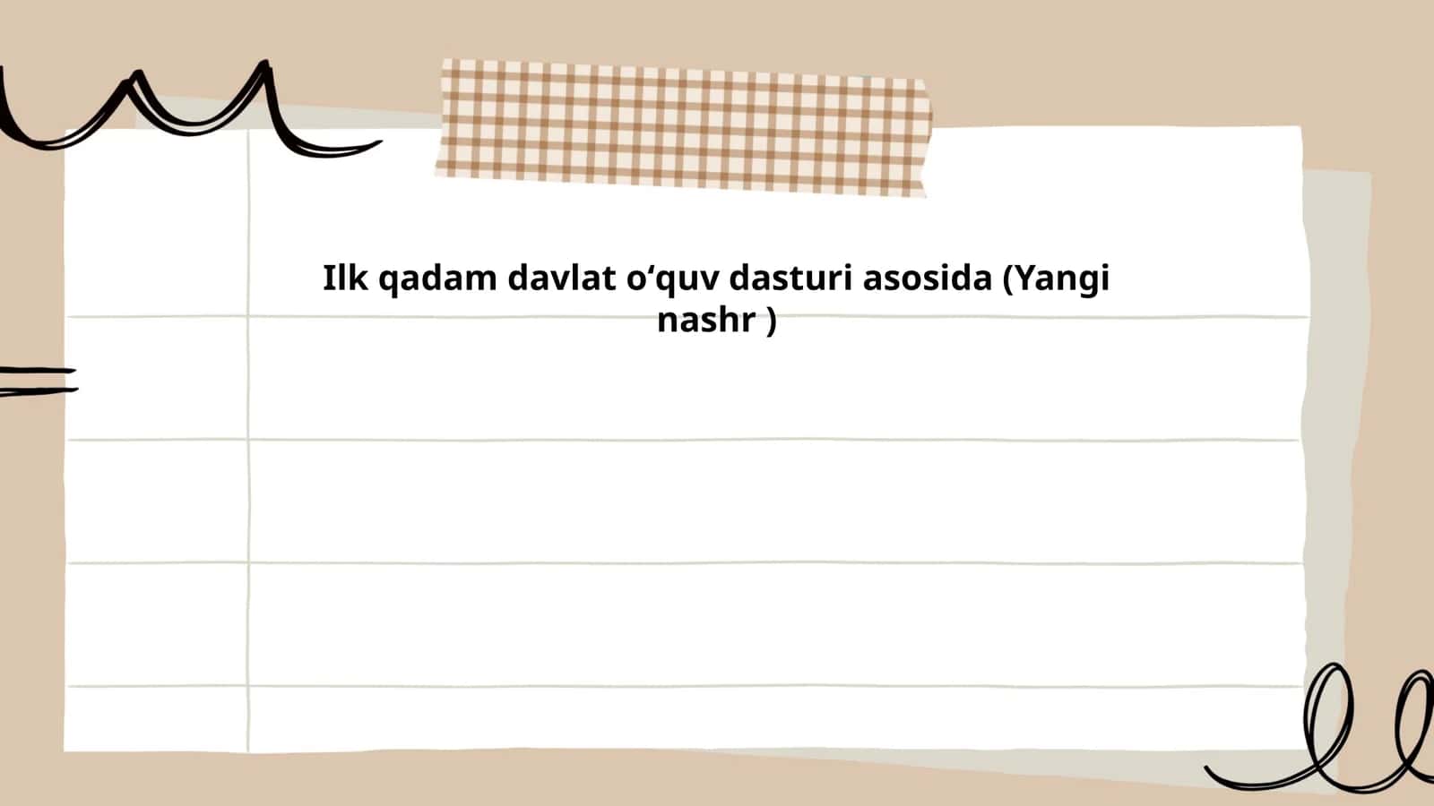 Ilk qadam davlat oʻquv dasturi asosida (Yangi nashr)