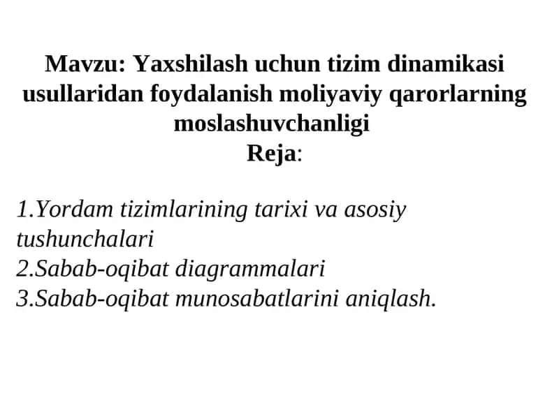 Yordam tizimlarining tarixi va asosiy tushunchalari