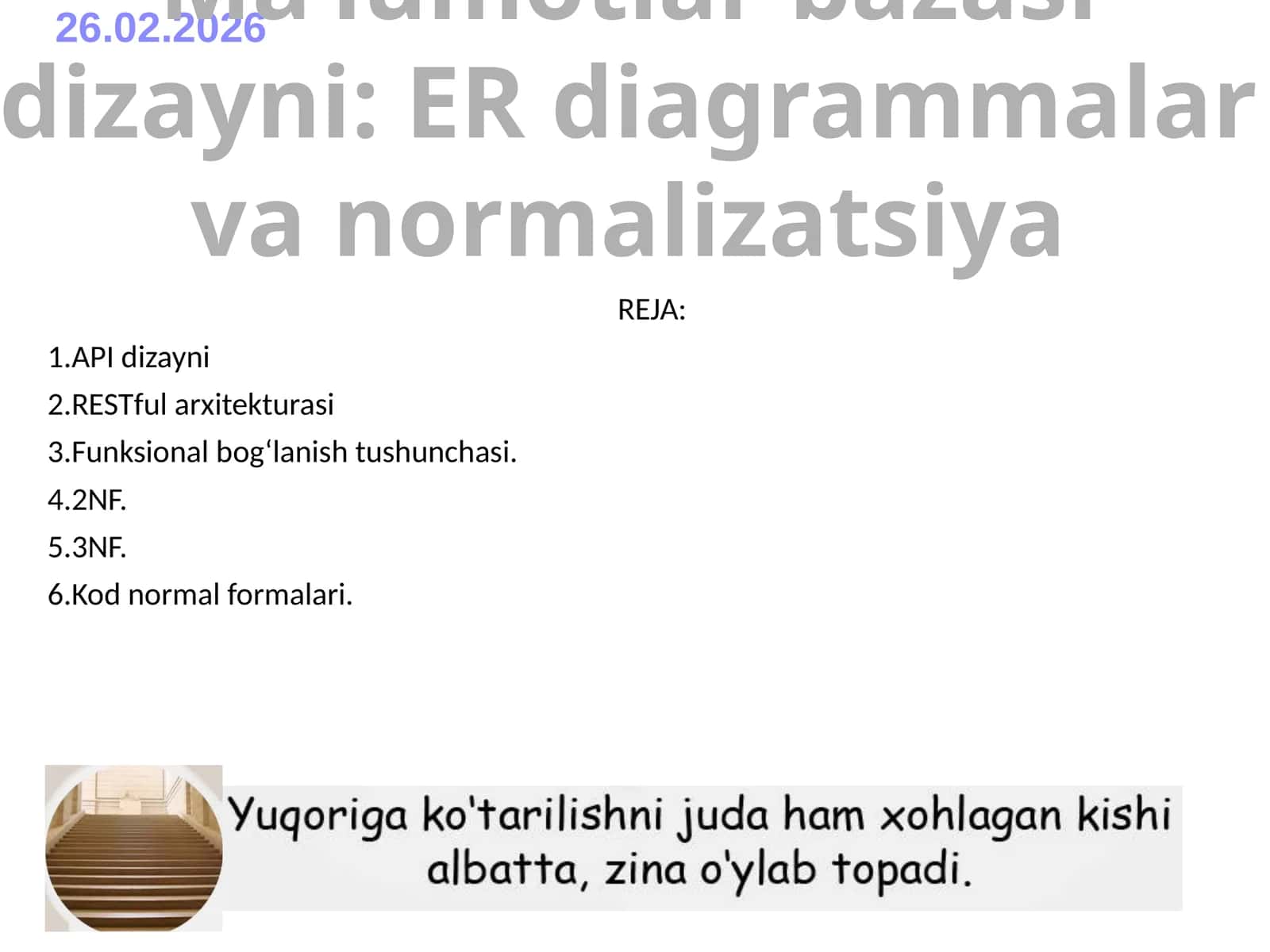 API dizayni va RESTful arxitekturasi