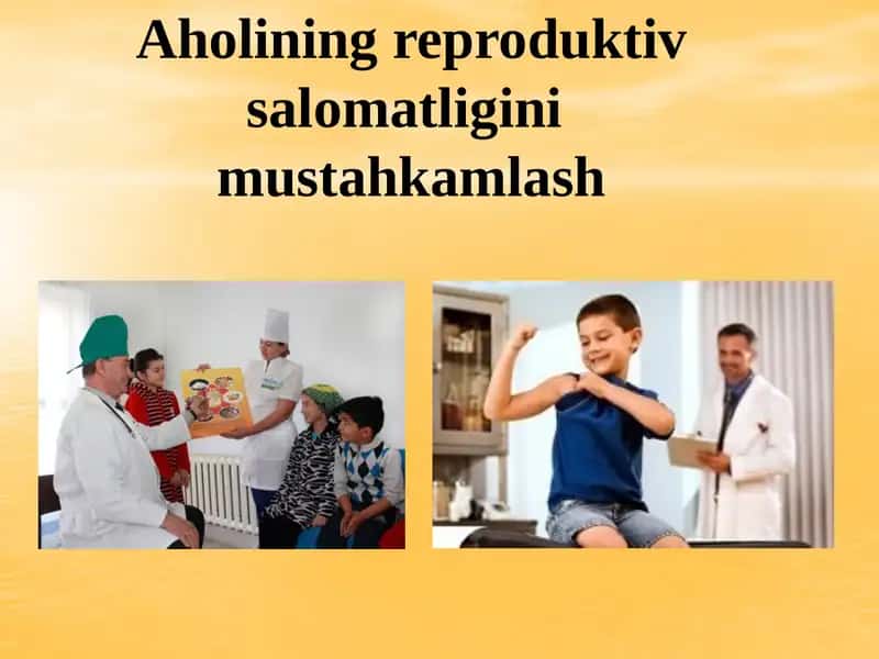 Aholining reproduktiv salomatligini mustahkamlash