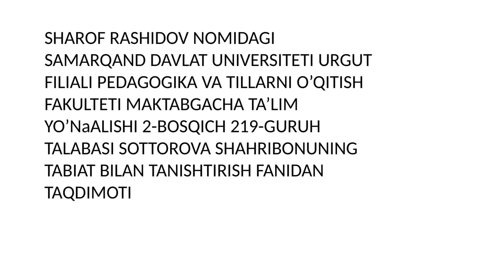 Ertalabki sayrni rejalashtirish plan-konspekt tuzish
