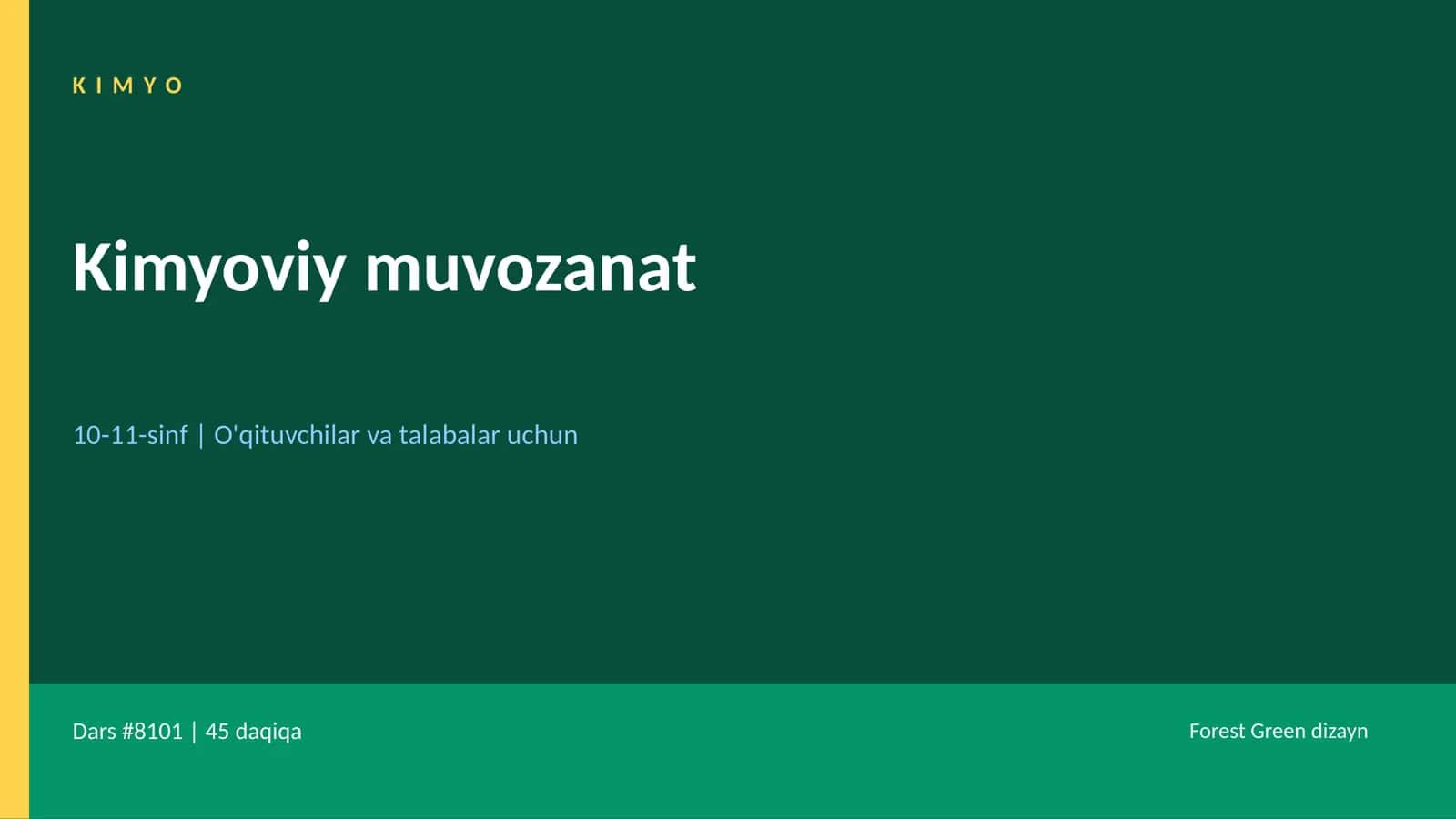 Kimyoviy muvozanat