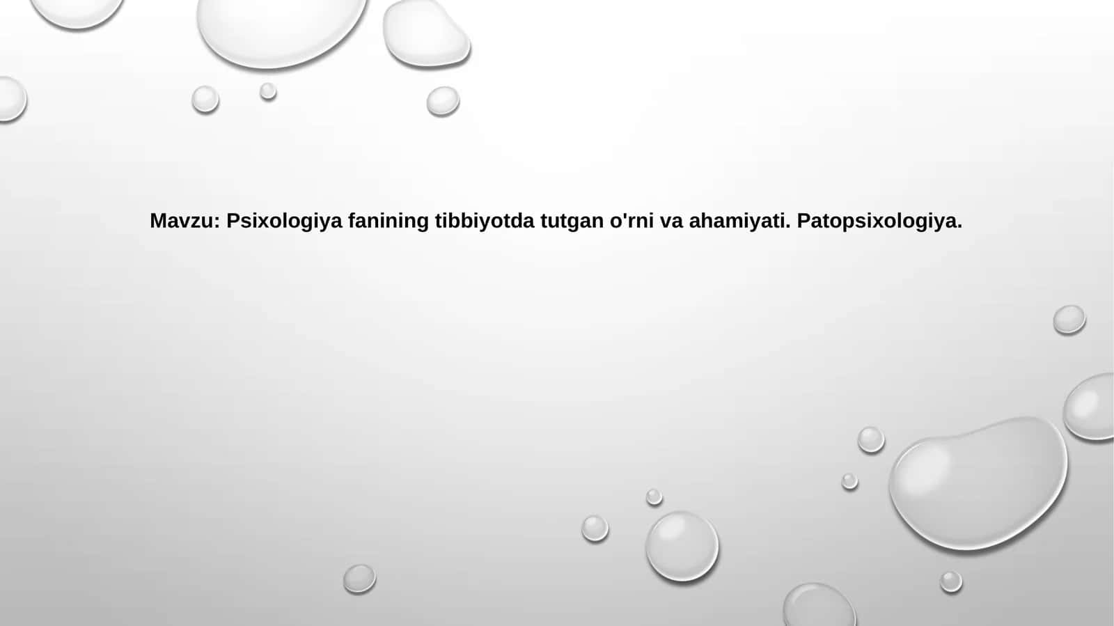 Psixologiyafanining Tibbiyotda Tutgan O'rni va Ahamiyati
