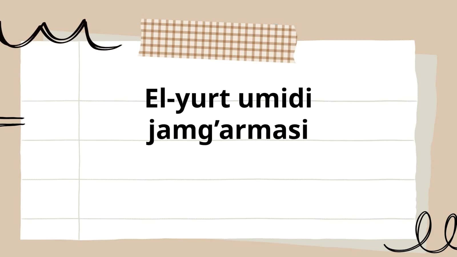El-yurt umidi jamg’armasi