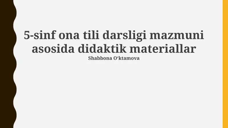 5-sinf Ona Tili Darsligi