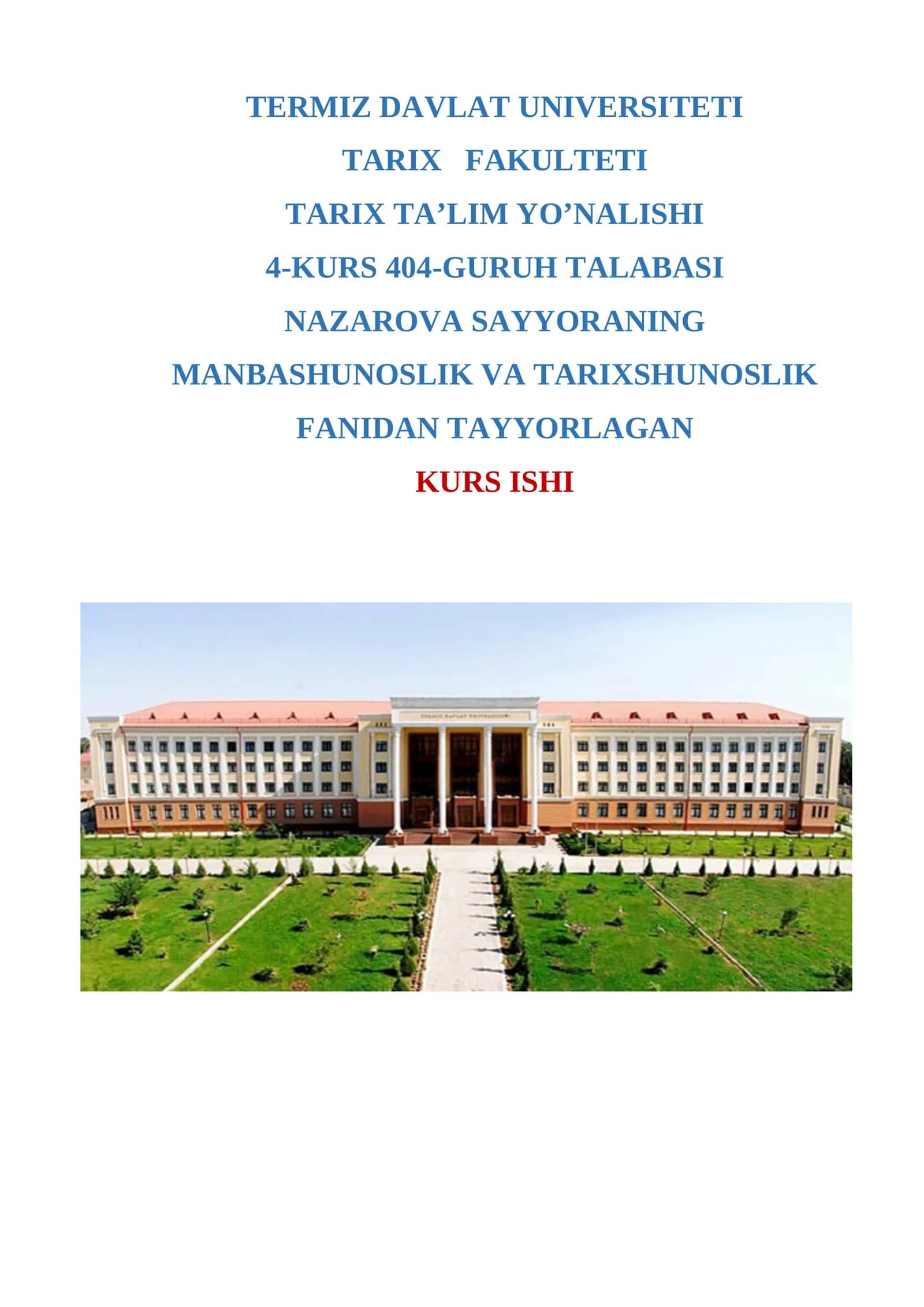 ISLOM KARIMOV ASARLARI MUSTAQIL O’ZBEKISTONNING ILMIY NAZARIY USLUBITY ASOSLARI