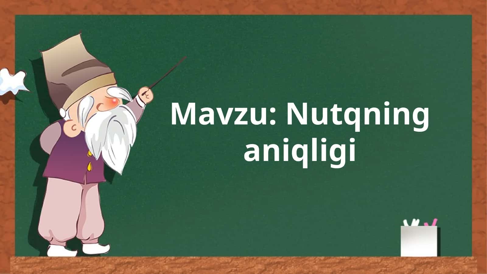 Nutqninganiqligi