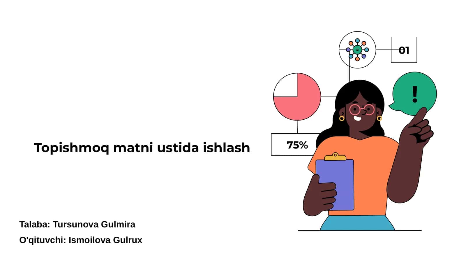Topishmoq matni ustida ishlash