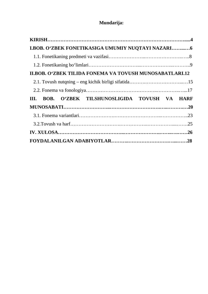 Oʻzbek tilshunosligida fonema hamda tovush