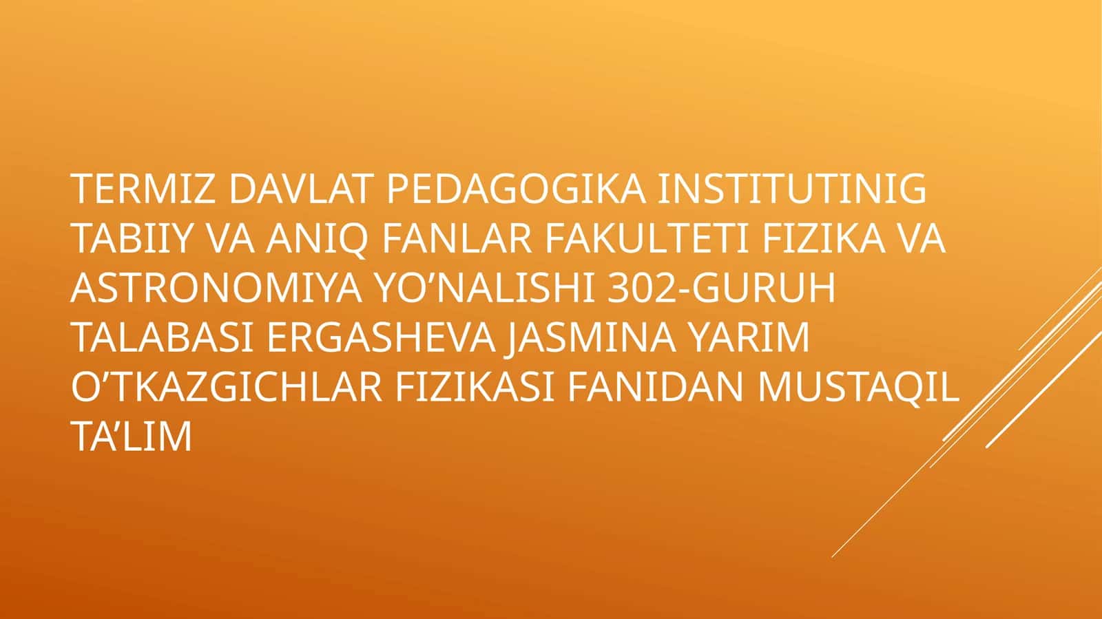 Fizika va Astronomiya Yonilishi