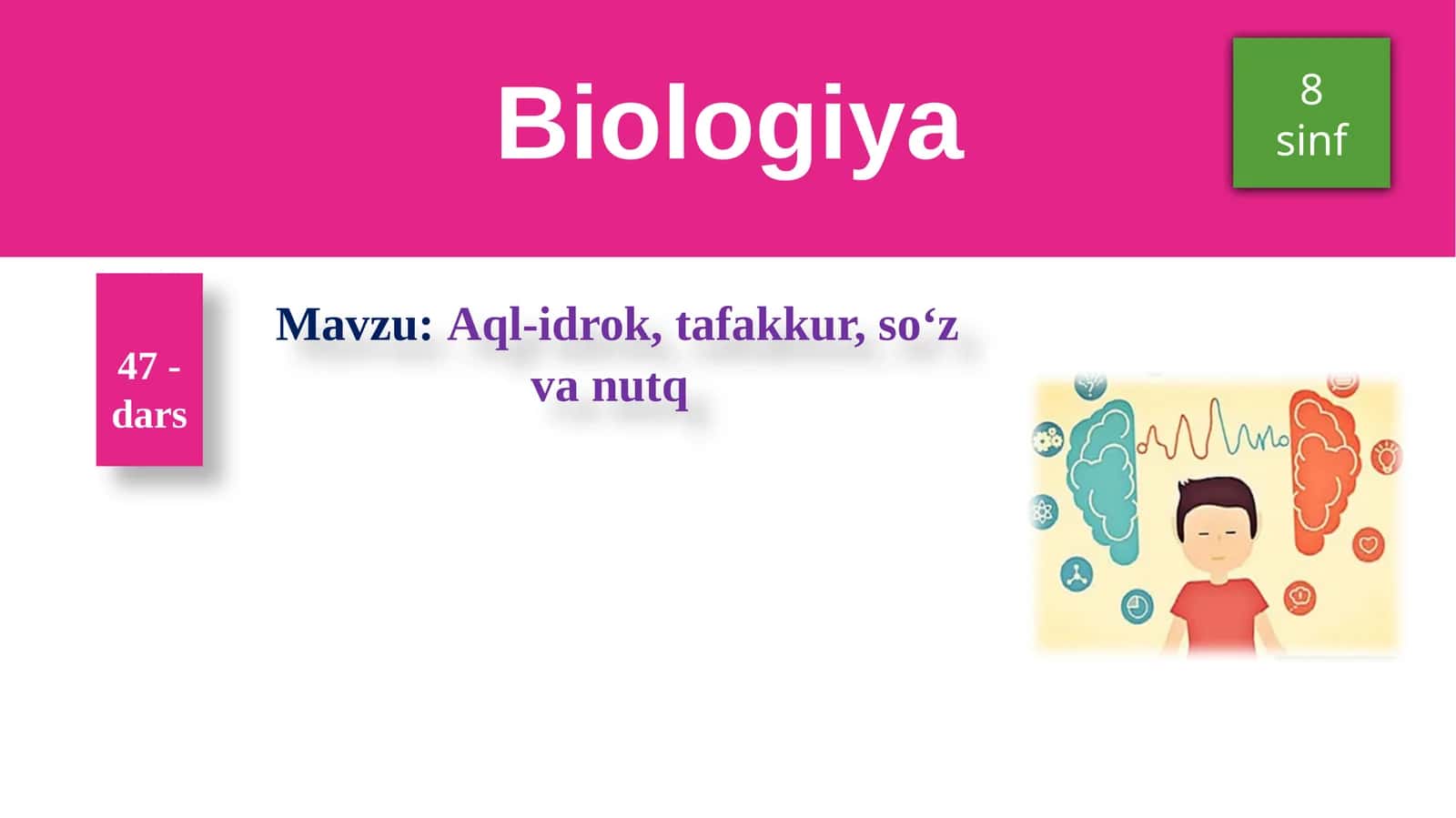 Aql-idrok, tafakkur, so‘z va nutq